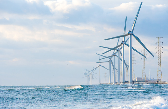 大規模洋上風力発電で電力の供給に貢献